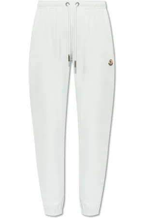 Moncler Broeken, Dames, Blauw, S, Katoen, Katoenen joggingbroek