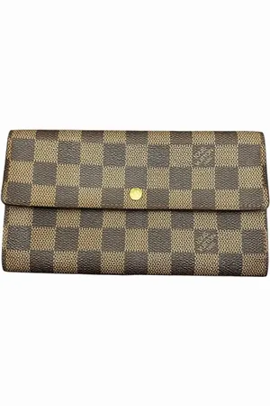 LOUIS VUITTON Pre-owned, Dames, Bruin, ONE Size, Leer, Pre-owned Canvas wallets