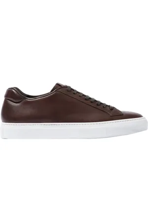 Scarosso Schoenen, Heren, Bruin, 39 EU, Leer, Ugo Sneakers - Donkerbruine Kalfsleren Platform Schoenen