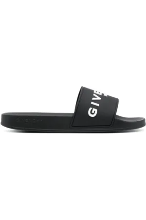 Givenchy Schoenen, Heren, Zwart, 41 EU, Klassieke Pool Slippers met Logo