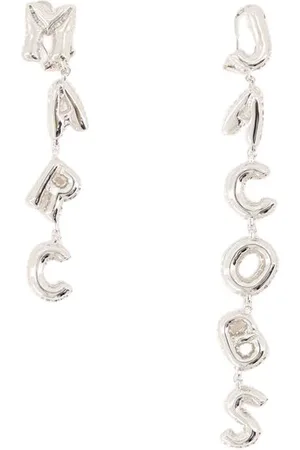 Marc Jacobs Accessoires, Dames, Grijs, ONE Size, Zilveren Ballon Oorbellen - Metalen Stijl