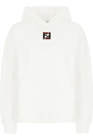 Fendi Sweatshirts & Hoodies, Heren, Wit, M, Stijlvolle Sweatshirts Collectie