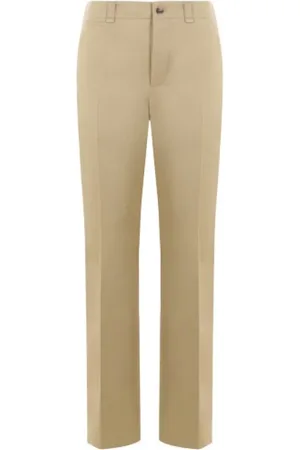 Saint Laurent Broeken, Dames, , M, Katoen, Straight Leg Cotton Drill Broek