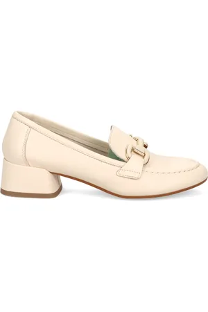 Belle Schoenen, Dames, , 36 EU, Handgemaakte Ivoor Mocassin Schoen