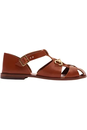 Scarosso Schoenen, Dames, Bruin, 35 EU, Leer, Helene Cognac Sandaal