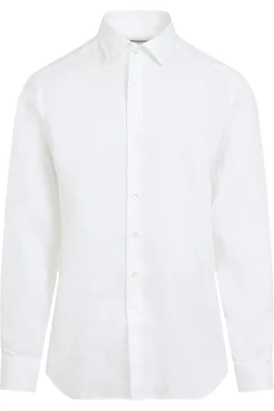 Etro Overhemden, Heren, Wit, L, Linnen, Elegante Witte Linnen Overhemd
