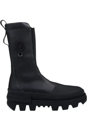 Moncler Schoenen, Dames, Zwart, 39 EU, Leer, Salix Leren Laarzen