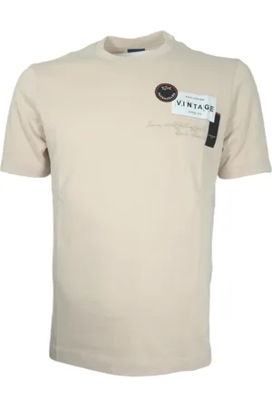 Paul & Shark Tops, Heren, , L, Katoen, Katoenen T-shirt met Borduurwerk