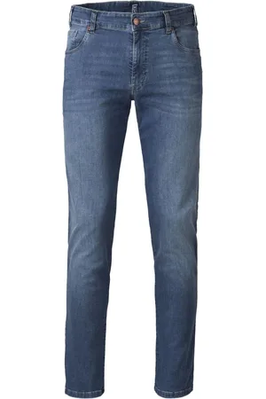 Meyer Jeans, Heren, Blauw, W34 L30, Denim, Slim Fit Denim Jeans