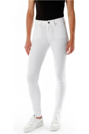Replay Broeken, Dames, Wit, W27 L32, Katoen, Luzien Skinny Fit Highwaist Jeans