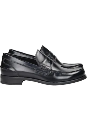 ANTICA CUOIERIA Schoenen, Heren, Blauw, 42 EU, Leer, Blauwe Leren Mocassin Schoenen Elegante Stijl