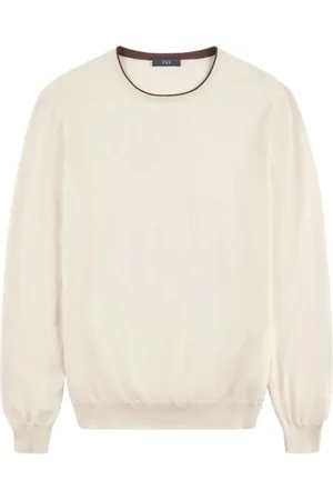 FAY Truien, Heren, , 2Xl, Ronde Hals Profiel T-shirt Caffe