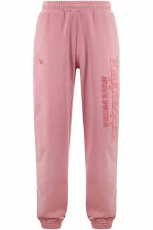 Kappa Broeken, Dames, Roze, L, Premium Authentieke Casual Oversize Broek