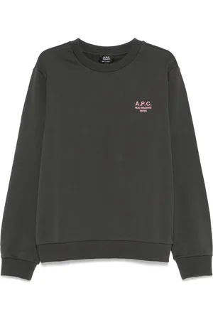 A.P.C. Sweatshirts & Hoodies, Heren, Grijs, M, Katoen, Antraciet Roos Sweat Standard Rue Madame Sweatshirt