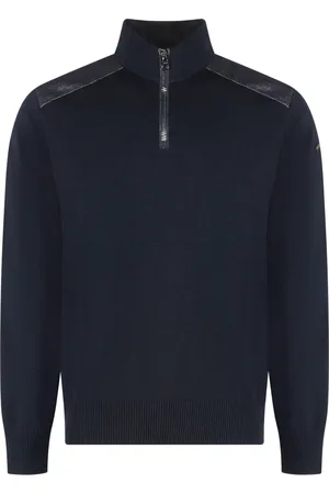 Paul & Shark Truien, Heren, Blauw, XL, Wol, Geribbelde randen woltrui