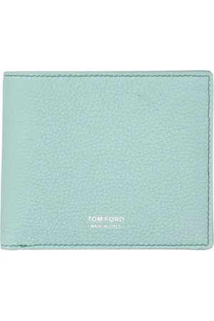 Tom Ford Accessoires, Heren, Blauw, ONE Size, Leer, Blauwe Nijl Bifold Portemonnee