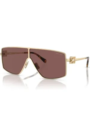 Miu Miu Accessoires, unisex, Geel, ONE Size, Elegante zonnebril voor stijlvolle look