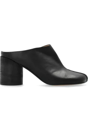 Maison Margiela Schoenen, Dames, Zwart, 38 EU, Leer, Leren Mules met Hak