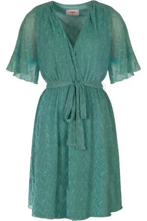 FREEBIRD Kleedjes, Dames, Groen, L, Groene Dalena Jurk