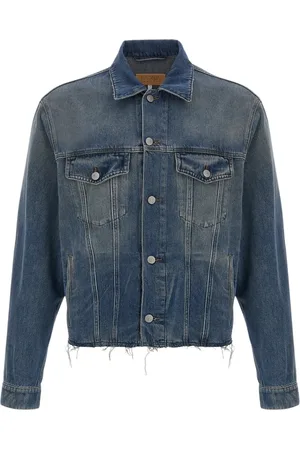 Maison Margiela Jassen, Heren, Blauw, L, Denim, Stijlvol Denim Jack