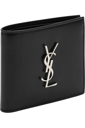 Saint Laurent Accessoires, Heren, Zwart, ONE Size, Leer, Cassandre East/West Portemonnee