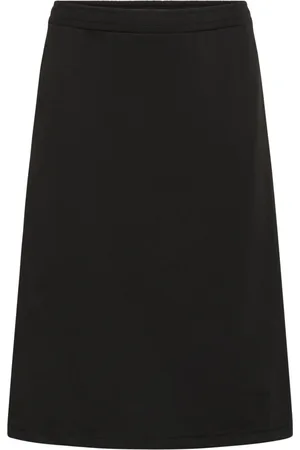Kaffe Rokken, Dames, Zwart, XL, Zwart Diep Track Rok