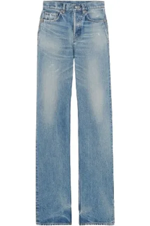 Saint Laurent Jeans, Dames, Blauw, W30, Denim, Charlotte Straight-Leg Jeans