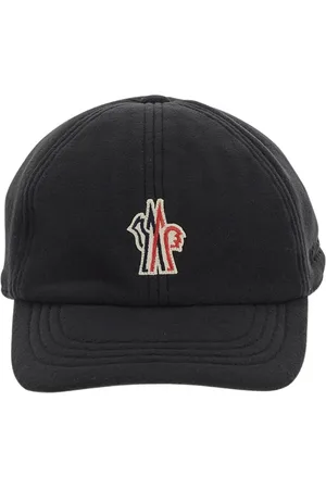 Moncler Accessoires, unisex, Zwart, L, Katoen, Logo Cap