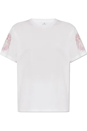 Paul Smith Tops, Dames, Wit, L, Katoen, T-shirt met print