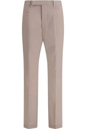 Rick Owens Broeken, Dames, , M, Wol, Wollen broek met ritssluiting en zakken