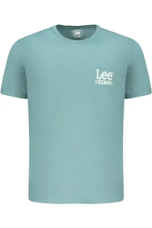 Lee Tops, Heren, Groen, XL, Katoen, Klassiek Katoenen Crew Neck T-Shirt