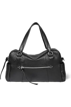JÉRÔME DREYFUSS Tassen, Dames, Zwart, ONE Size, Leer, Omkeerbare Bowlen Tas Zwart Leer