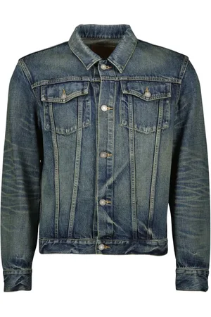Saint Laurent Jassen, Heren, Blauw, XL, Denim, Klassiek denim jack