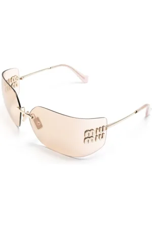 Miu Miu Accessoires, Dames, Geel, ONE Size, Zonnebril