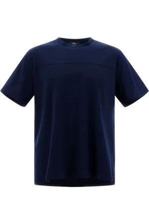 HERNO Tops, Heren, Blauw, XL, Katoen, T-Shirts