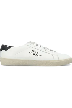 Saint Laurent Schoenen, Heren, Wit, 42 EU, Leer, Witte Sneakers SL Signa Low Top