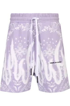 Vision Of Super Korte broeken, Heren, Paars, L, Katoen, Bandana print shorts