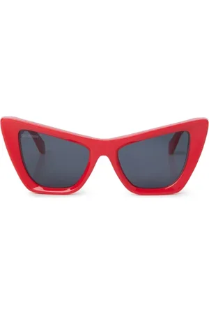 OFF-WHITE Accessoires, unisex, Rood, ONE Size, Edvard Trendy Zonnebril