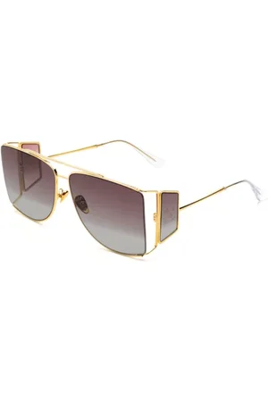 Retrosuperfuture Accessoires, unisex, Geel, ONE Size, Rode 2Tone Zonnebrillen Collectie