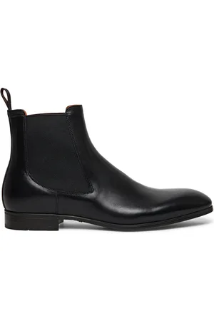 santoni Schoenen, Heren, Zwart, 43 1/2 EU, Leer, Chelsea Boot