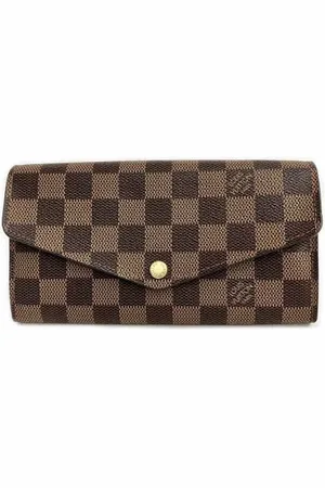 LOUIS VUITTON Pre-owned, Dames, Bruin, ONE Size, Leer, Pre-owned Canvas wallets