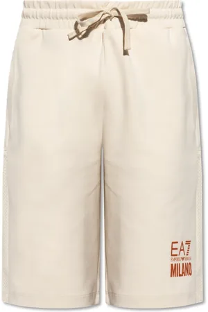 EA7 Korte broeken, Heren, , L, Katoen, Shorts met bedrukt logo