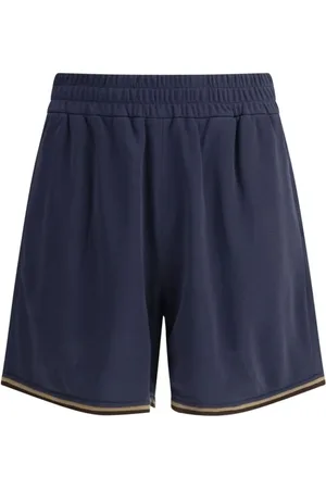 Fendi Korte broeken, Heren, Blauw, L, Stijlvolle elastische taille shorts met zakken