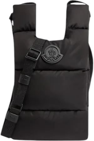 Moncler Tassen, Dames, Zwart, ONE Size, Leer, Legere Crossbodytas