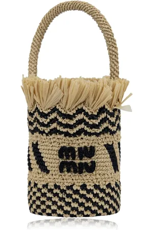 Miu Miu Tassen, Dames, , ONE Size, Wicker Bucket Bag