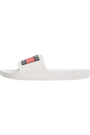 Tommy Hilfiger Schoenen, Heren, Wit, 46 EU, Pool Slide Sandalen met EVA Voetbed