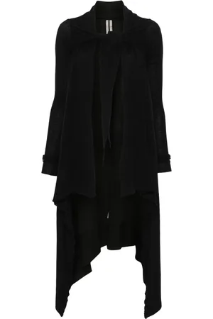 Rick Owens Truien, Dames, Zwart, M, Wol, Geribbelde Gebreide Trui