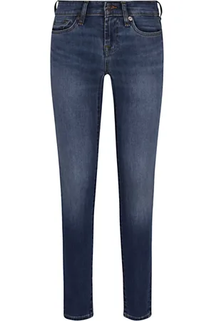 7 for all Mankind Jeans, Dames, Blauw, W25, Katoen, U7Iro Low Skinny Jeans