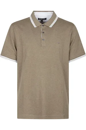 Michael Kors Tops, Heren, Groen, XL, Groene Polo T-shirt met korte mouwen