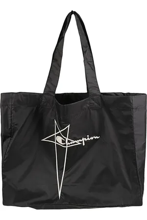 Rick Owens Tassen, Dames, Zwart, ONE Size, Nylon, Logo Tote Bag